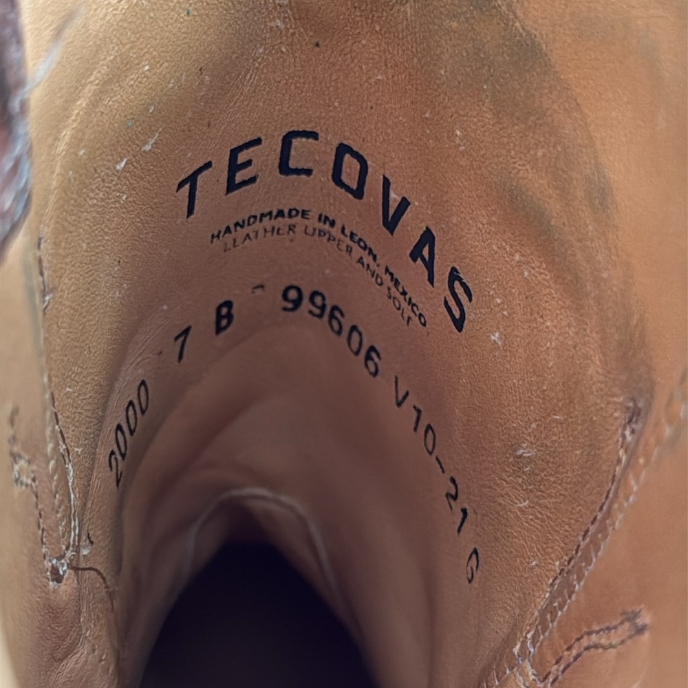 Tecovas Rustic Brown Leather Western Heeled Boots - Picture 9 of 16